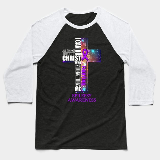 epilepsy Awaneress Support epilepsy Christmas Gifts Baseball T-Shirt by ThePassion99
